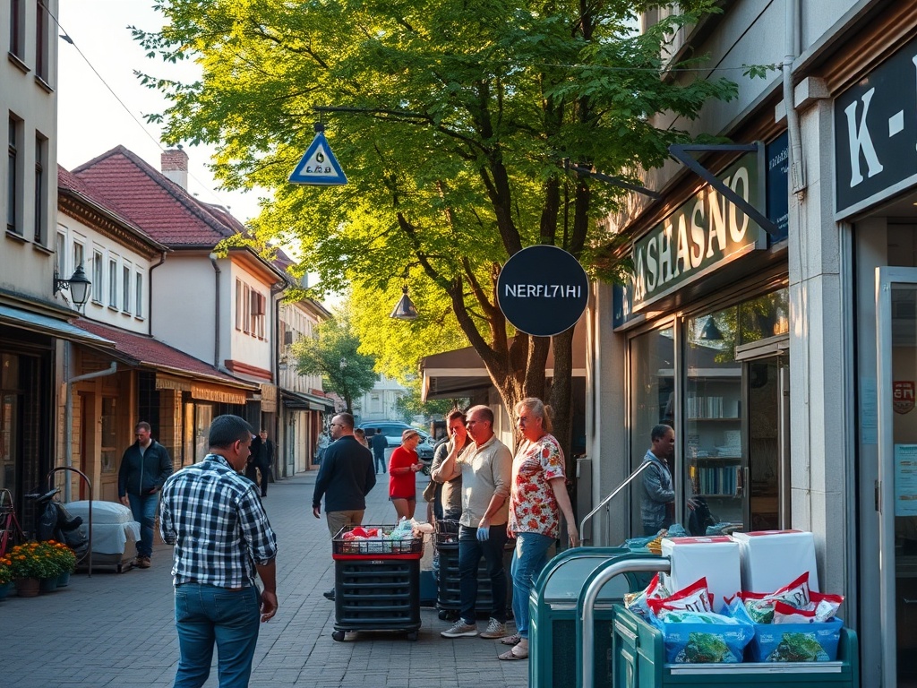 Ilustracja przedstawiająca nowocześnie wyremontowaną świetlicę wiejską w Ciechanowie, symbolizującą modernizację i rozwój lokalny.